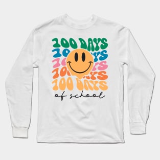 100 days of school Retro Smile Long Sleeve T-Shirt